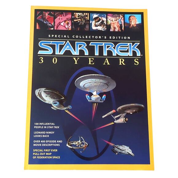Star Trek 30 Years Special Collector's Edition Magazine 1996 Unused Poster VTG - Picture 1 of 3
